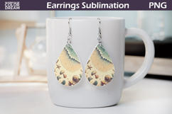 Beach Teardrop Earrings |Sea Ocean Teardrop Earrings Product Image 1