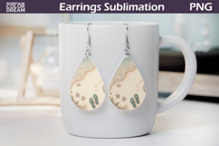 Beach Teardrop Earrings |Sea Ocean Teardrop Earrings Product Image 1