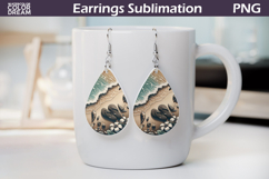 Beach Teardrop Earrings |Sea Ocean Teardrop Earrings Product Image 1