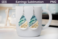 Beach Teardrop Earrings |Sea Ocean Teardrop Earrings Product Image 1