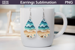 Beach Teardrop Earrings |Sea Ocean Teardrop Earrings Product Image 1