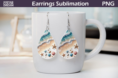 Beach Teardrop Earrings |Sea Ocean Teardrop Earrings Product Image 1