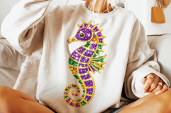 Mardi Gras PNG Seahorse, Fleur De Lis PNG, Fat Tuesday PNG Product Image 2