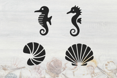 Seahorses and Shells SVG Product Image 1