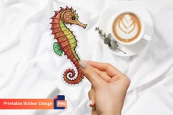 Seahorse Sticker, Sea Animal Sticker, Ocean Life Sticker Product Image 1