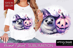 Seal Halloween Round Tshirt Background Coquette PNG Product Image 1