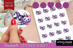Seal Halloween Round Sticker Coquette Printable Sticker Product Image 1