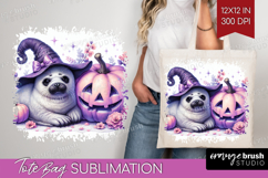 Seal Halloween Tote Bag Coquette Tote Bag PNG Sublimation Product Image 1