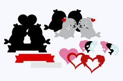 Seal Love topper 3D SVG Product Image 3