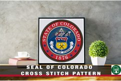 PDF Cross Stitch Pattern - Seal of Colorado Product Image 1