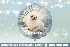 seal Wind spinner, Arctic Christmas sublimation design Product Image 1