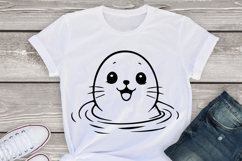 Seal svg png, Cute baby seal character, sea life svg, Cute S Product Image 3