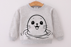 Seal svg png, Cute baby seal character, sea life svg, Cute S Product Image 2