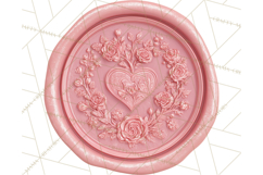 Valentine Wax Seal PNG, Cupid Hearts Clipart Product Image 4