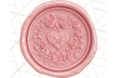 Valentine Wax Seal PNG, Cupid Hearts Clipart Product Image 4