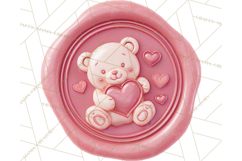 Valentine Wax Seal PNG, Cupid Hearts Clipart Product Image 2