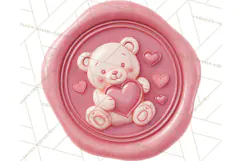 Valentine Wax Seal PNG, Cupid Hearts Clipart Product Image 2