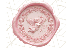 Valentine Wax Seal PNG, Cupid Hearts Clipart Product Image 3