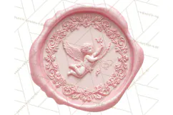 Valentine Wax Seal PNG, Cupid Hearts Clipart Product Image 3