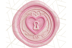 Valentine Wax Seal PNG, Cupid Hearts Clipart Product Image 4