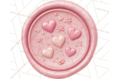Valentine Wax Seal PNG, Cupid Hearts Clipart Product Image 5