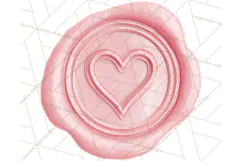 Valentine Wax Seal PNG, Cupid Hearts Clipart Product Image 2