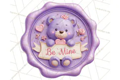 Valentine Wax Seal PNG, Cupid Hearts Clipart Product Image 4