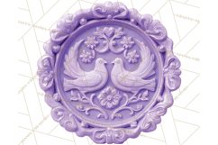 Valentine Wax Seal PNG, Cupid Hearts Clipart Product Image 2