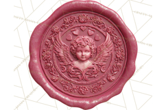 Valentine Wax Seal PNG, Cupid Hearts Clipart Product Image 4
