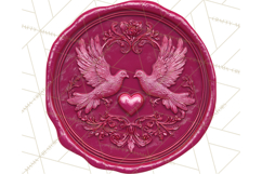 Valentine Wax Seal PNG, Cupid Hearts Clipart Product Image 4