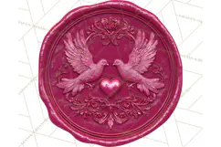 Valentine Wax Seal PNG, Cupid Hearts Clipart Product Image 4