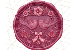 Valentine Wax Seal PNG, Cupid Hearts Clipart Product Image 5
