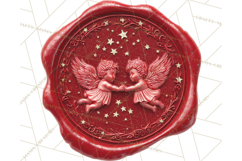 Valentine Wax Seal PNG, Cupid Hearts Clipart Product Image 3