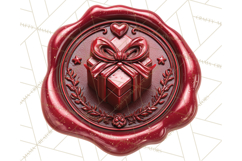 Valentine Wax Seal PNG, Cupid Hearts Clipart Product Image 4