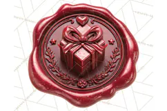 Valentine Wax Seal PNG, Cupid Hearts Clipart Product Image 4