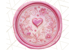 Valentine Wax Seal PNG, Cupid Hearts Clipart Product Image 5