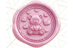 Valentine Wax Seal PNG, Cupid Hearts Clipart Product Image 2