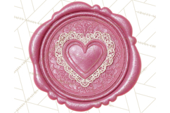 Valentine Wax Seal PNG, Cupid Hearts Clipart Product Image 3