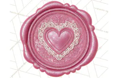 Valentine Wax Seal PNG, Cupid Hearts Clipart Product Image 3