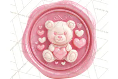Valentine Wax Seal PNG, Cupid Hearts Clipart Product Image 4