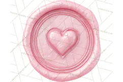 Valentine Wax Seal PNG, Cupid Hearts Clipart Product Image 5
