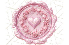 Valentine Wax Seal PNG, Cupid Hearts Clipart Product Image 2