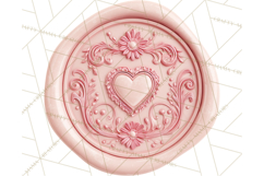 Valentine Wax Seal PNG, Cupid Hearts Clipart Product Image 3