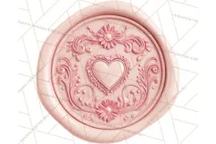 Valentine Wax Seal PNG, Cupid Hearts Clipart Product Image 3