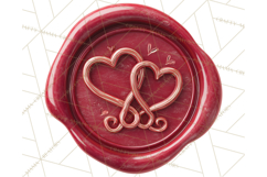Valentine Wax Seal PNG, Cupid Hearts Clipart Product Image 5