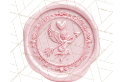 Valentine Wax Seal PNG, Cupid Hearts Clipart Product Image 4