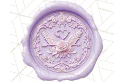 Valentine Wax Seal PNG, Cupid Hearts Clipart Product Image 2
