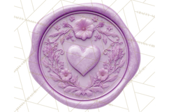 Valentine Wax Seal PNG, Cupid Hearts Clipart Product Image 3