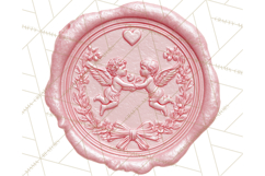 Valentine Wax Seal PNG, Cupid Hearts Clipart Product Image 4