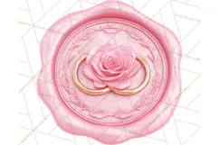 Valentine Wax Seal PNG, Cupid Hearts Clipart Product Image 3
